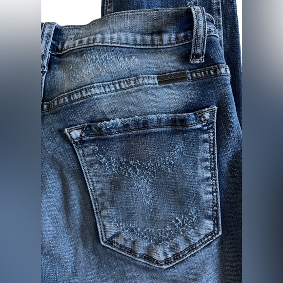 KANCAN Destroyed Medium Wash Skinny Denim Button Fly Jeans Size 9/29  29x31 - Picture 6 of 8